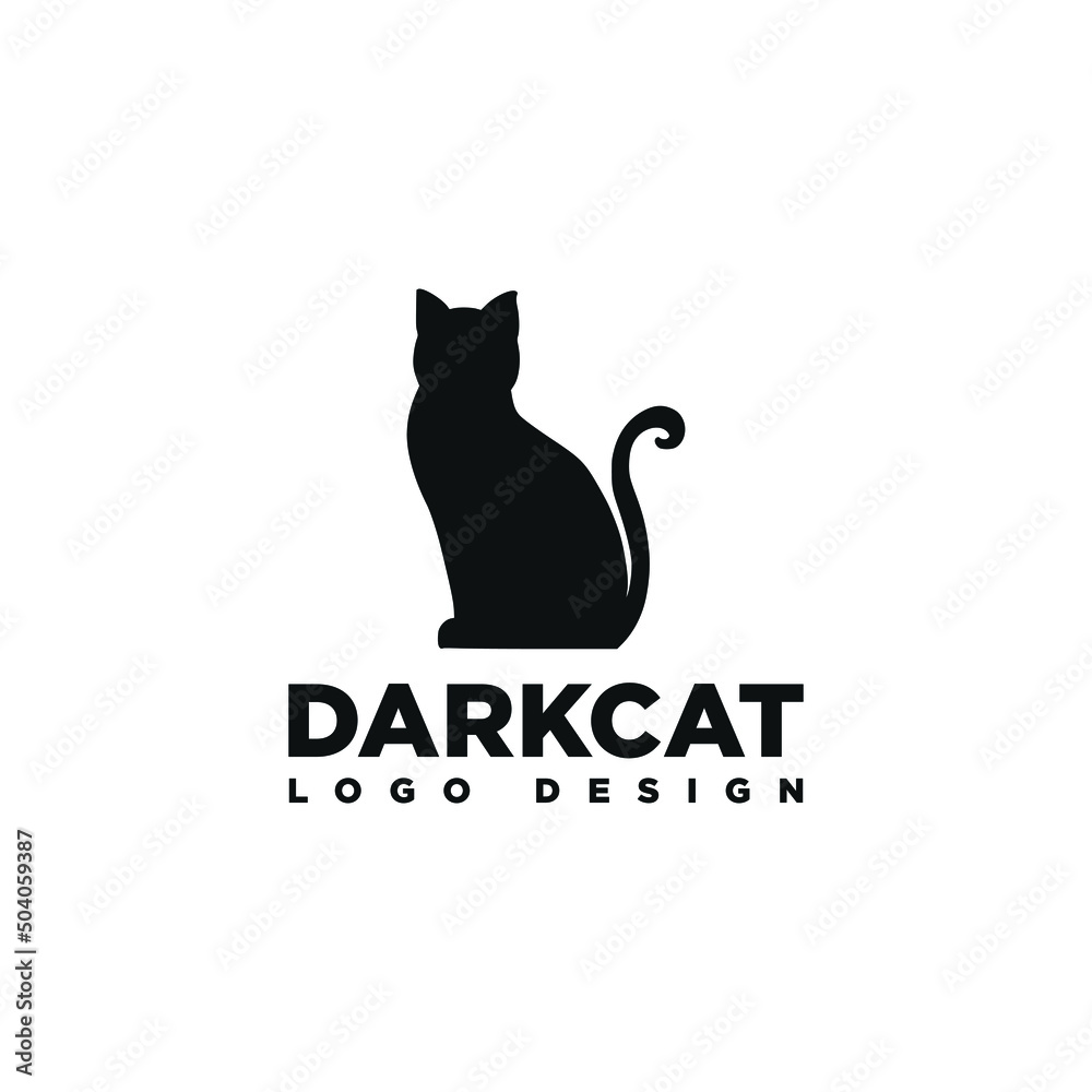 vector inspiration logo. black cat logo