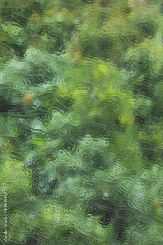 Green forest fantasy abstract background. Abstract background. Oil painting style abstract background.