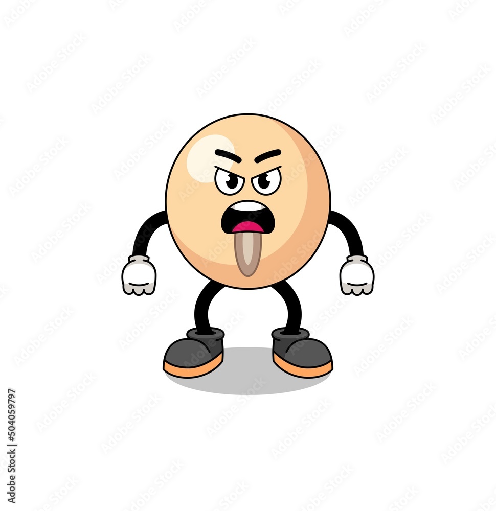 soy bean cartoon illustration with angry expression soy bean cartoon illustration with angry expression