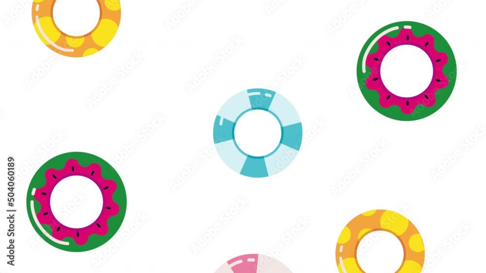 summer season floats pattern animation summer season floats pattern animation