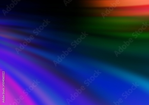 Dark Multicolor, Rainbow vector template with bubble shapes.