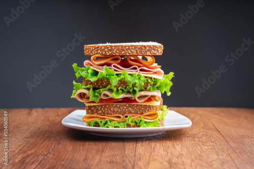 sandwich on a plate