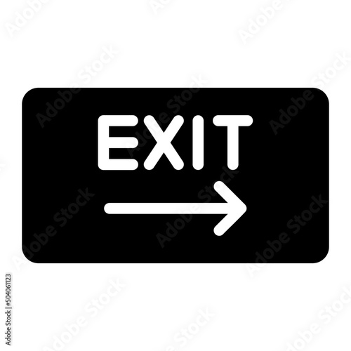 exit glyph icon