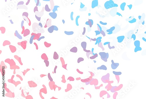 Light blue, red vector texture with random forms.