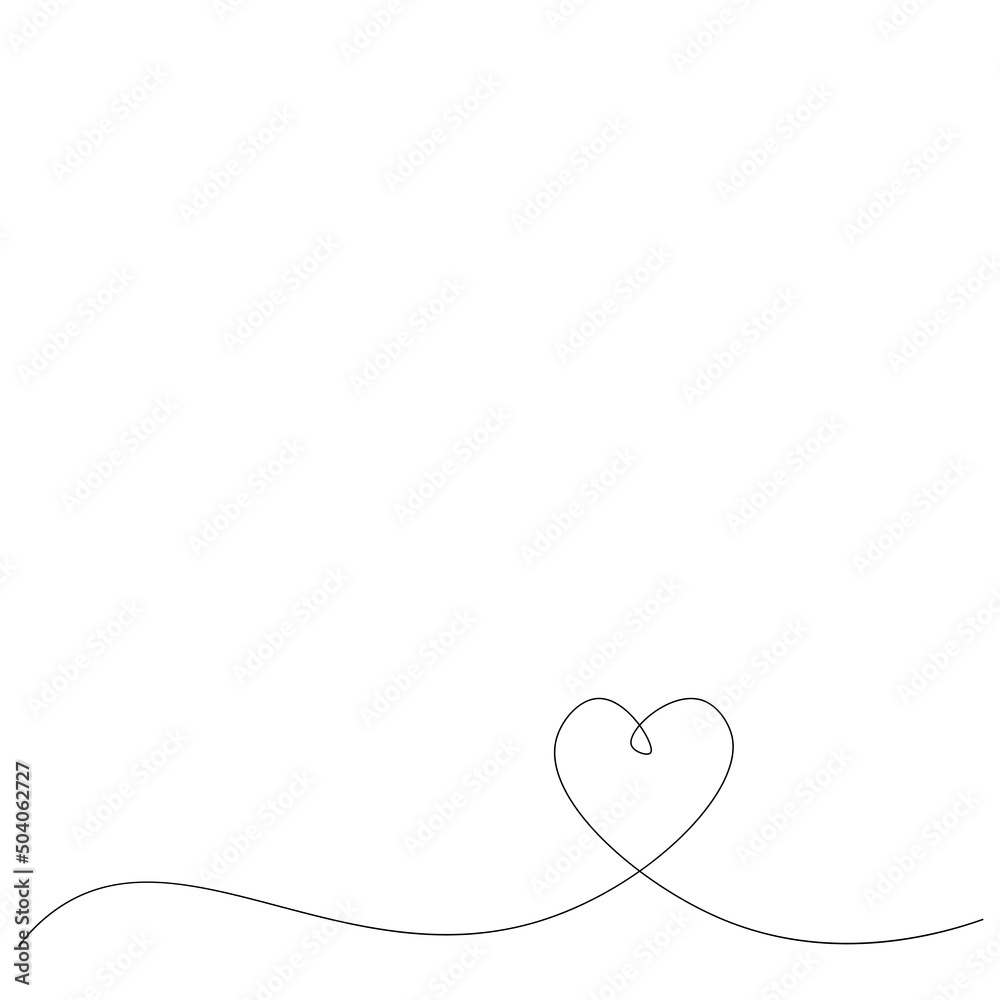 Heart love on white background vector illustration