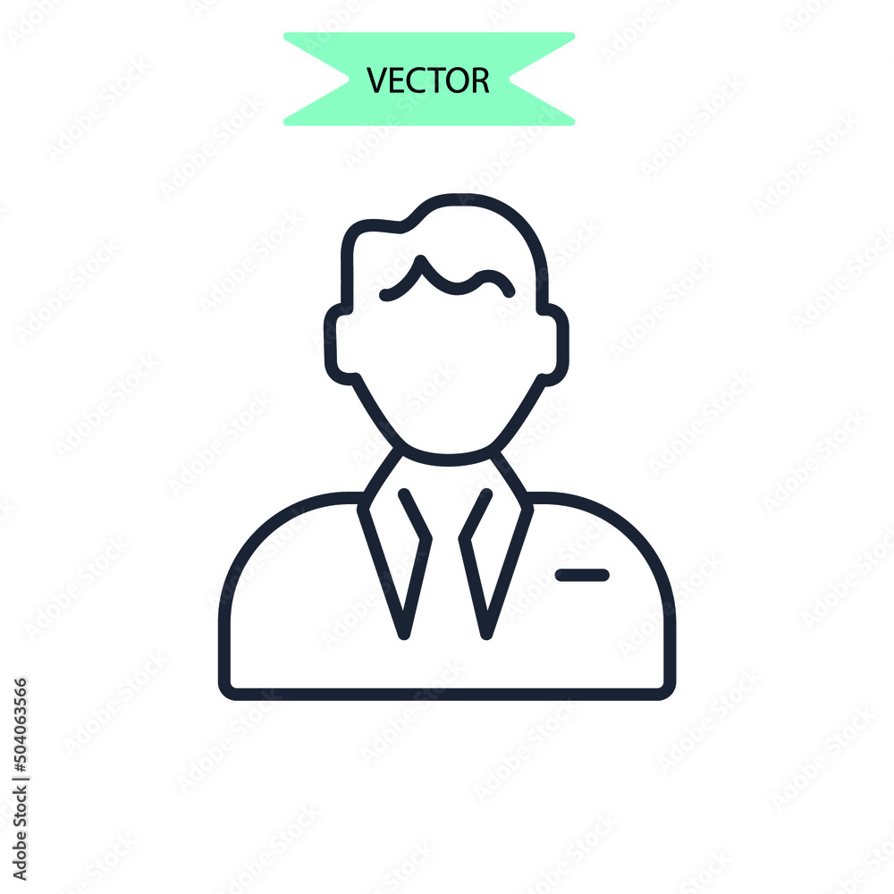 Assistantce icons  symbol vector elements for infographic web