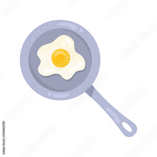 pan with egg fried