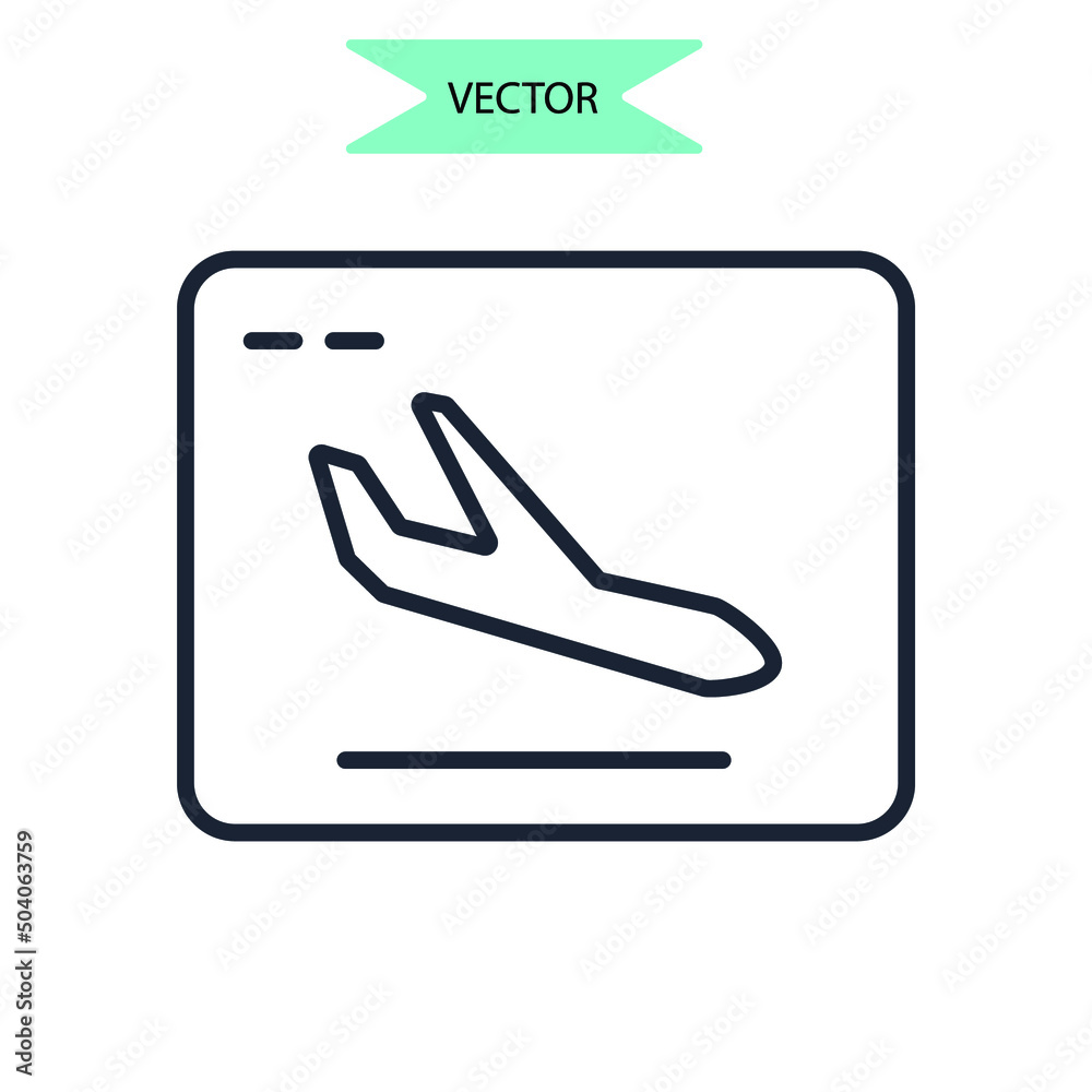 Landing page icons symbol vector elements for infographic web Landing page icons symbol vector elements for infographic web