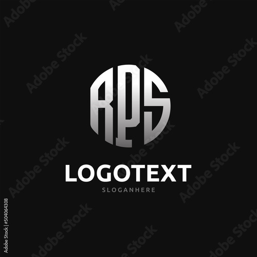 Rps Monogram logo, Rps Circle font, Round monogram Rps letters, three letters logo