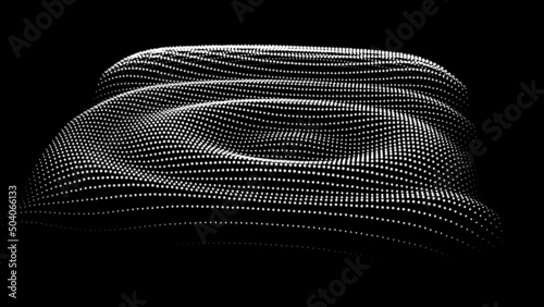 Sinusoidal formula distortion sine wave and waveform. Graph of a 3d function space in three-dimensional coordinates. Science simple detailed volume drip drop background.