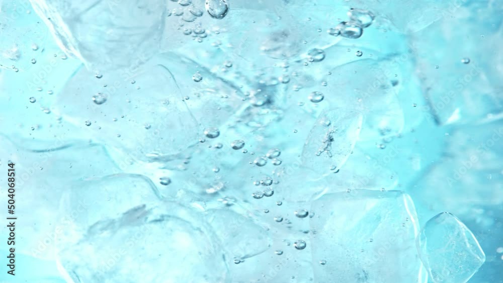 Super slow motion of rotating ice cubes in water. Filmed on high speed cinema camera, 1000 fps. Underwater composition. Super slow motion of rotating ice cubes in water. Filmed on high speed cinema camera, 1000 fps. Underwater composition.