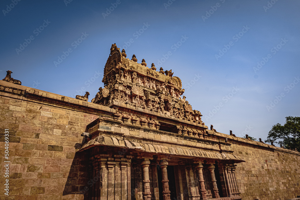 Shri Airavatesvara Temple is a Hindu temple located in Dharasuram, Kumbakonam, Tamil Nadu. It was built by Chola emperor Rajaraja-2. The temple dedicated to Shiva. It is a UNESCO World Heritage Site.