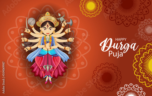 Durga Puja Indian festival banner