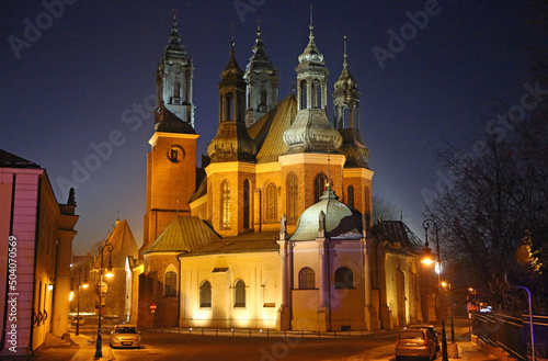 Back view at Poznan cathedral - Poznan, Poland photo