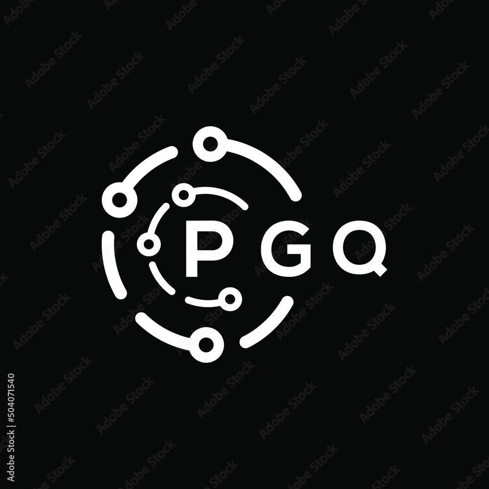 PGQ technology letter logo design on black background. PGQ creative initials technology letter logo concept. PGQ technology letter design. PGQ technology letter logo design on black background. PGQ creative initials technology letter logo concept. PGQ technology letter design.