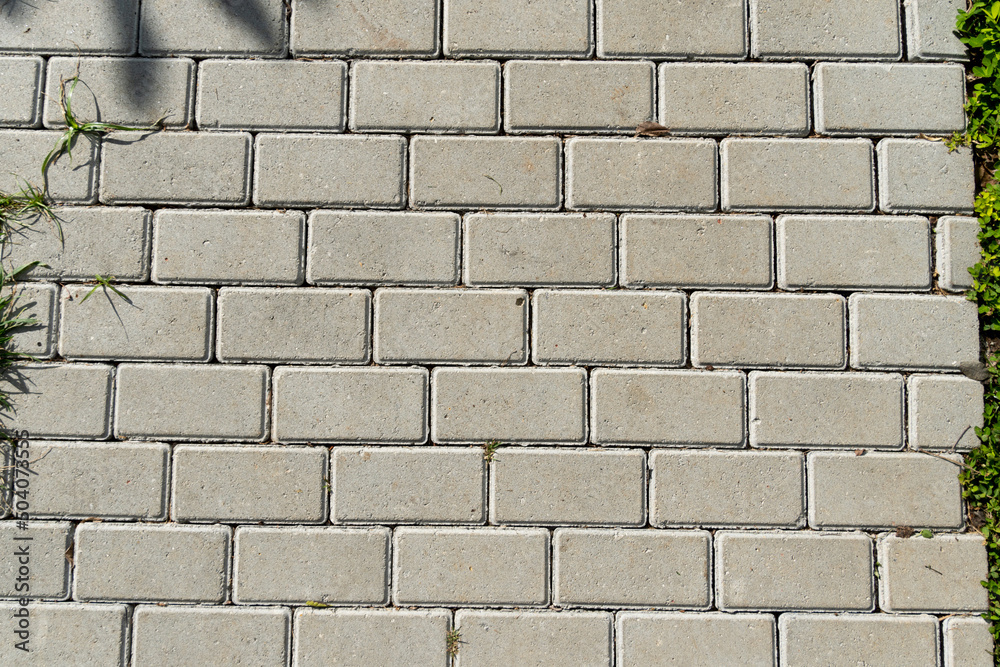 Concrete floor texture like light gray cement cobblestone