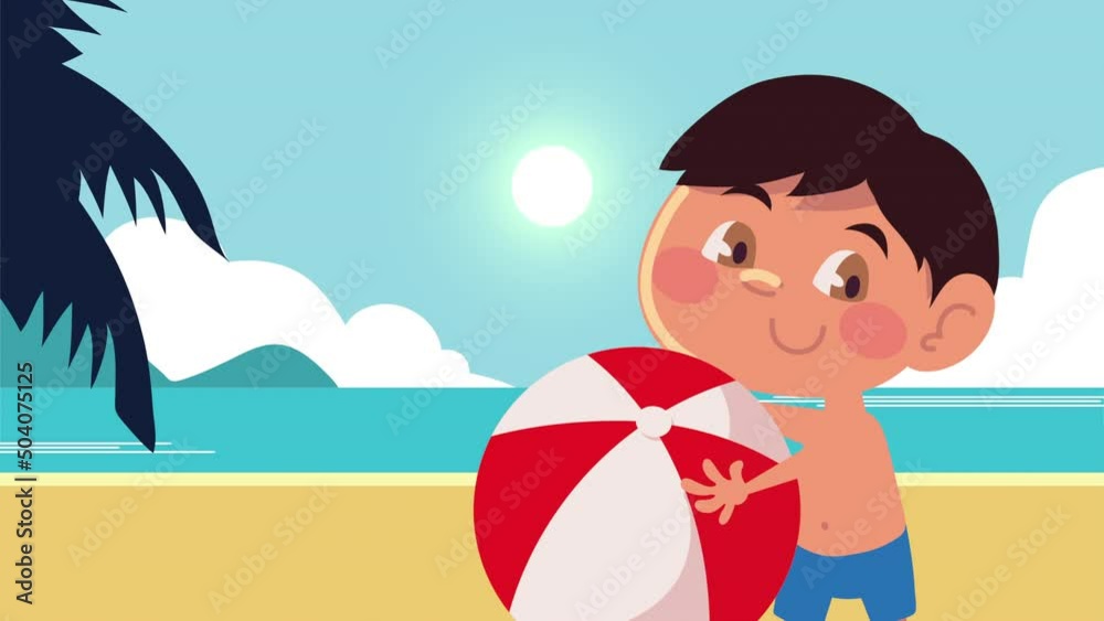 boy in summer vacations animation boy in summer vacations animation