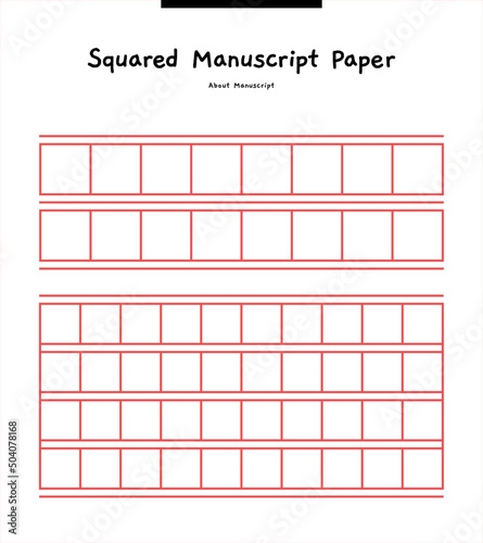 This is the manuscript paper, a piece of paper that is divided into square compartments to make it easier to distinguish letters and figure out numbers.