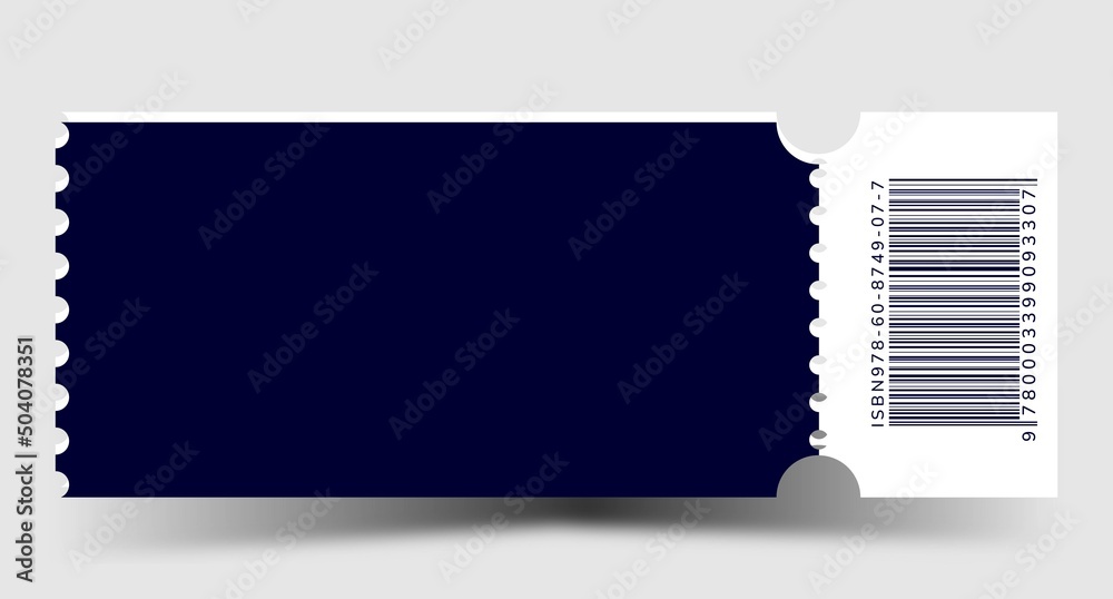  blank ticket template. Concert ticket, lottery coupons. Vector coupon	
 - obrazy, fototapety, plakaty 