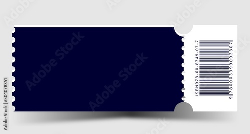  blank ticket template. Concert ticket, lottery coupons. Vector coupon	
 photo