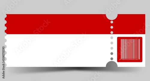 blank ticket template. Concert ticket, lottery coupons. Vector coupon	
