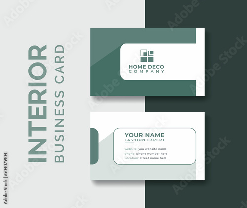 Interior Business Card Design Template, Corporate Real estate Business card