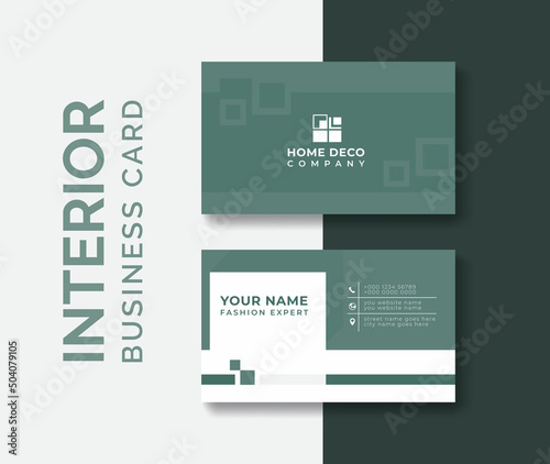 Interior Business Card Design Template, Corporate Real estate Business card
