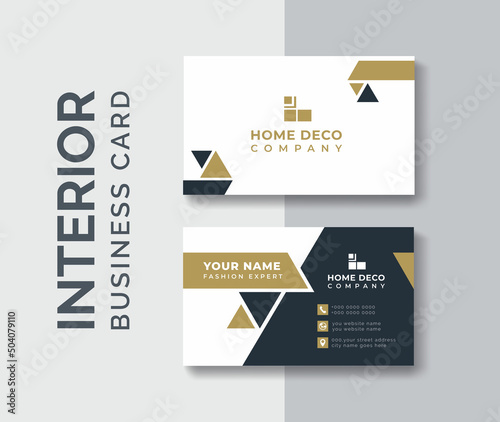 Interior Business Card Design Template, Corporate Real estate Business card