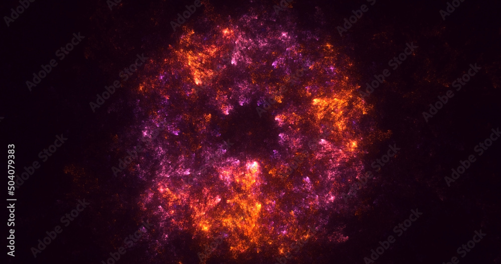 Fototapeta premium 3D rendering abstract multicolor fractal light background