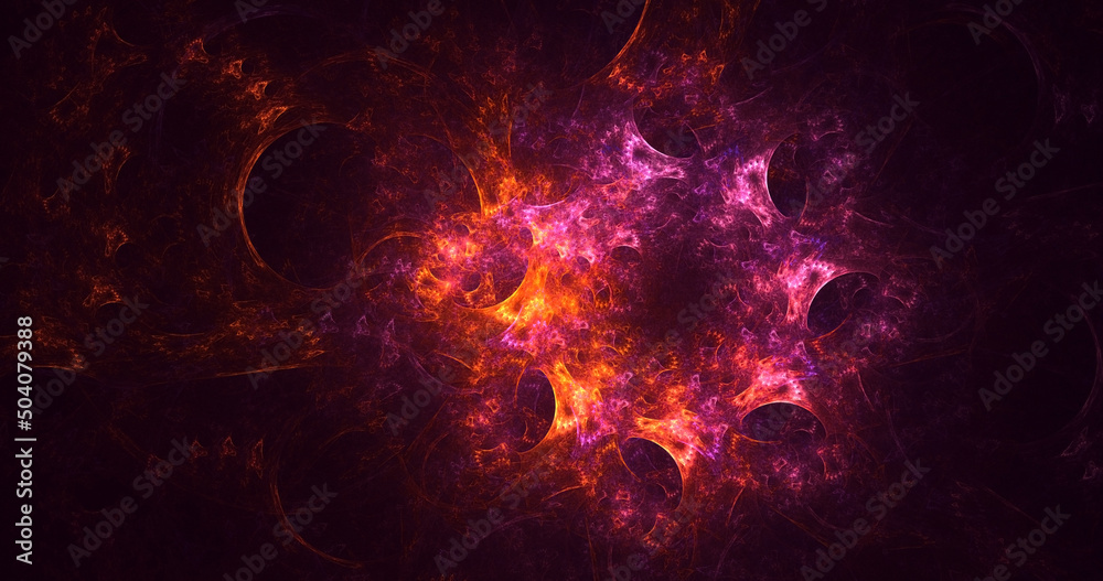 Obraz premium 3D rendering abstract multicolor fractal light background