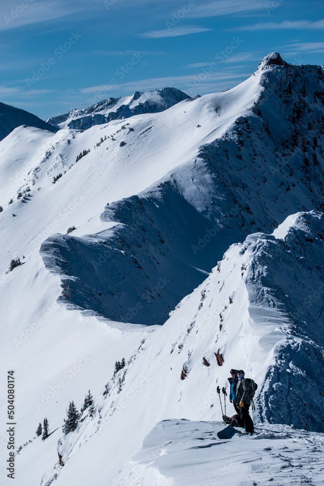 skiing in the mountains skiing in the mountains
