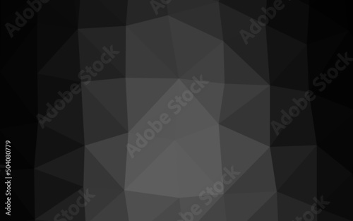 Dark Silver, Gray vector polygon abstract layout.