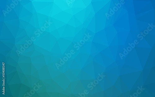 Light BLUE vector shining triangular background.