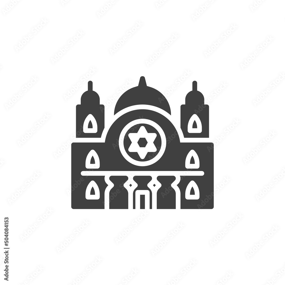 Synagogue building vector icon Synagogue building vector icon