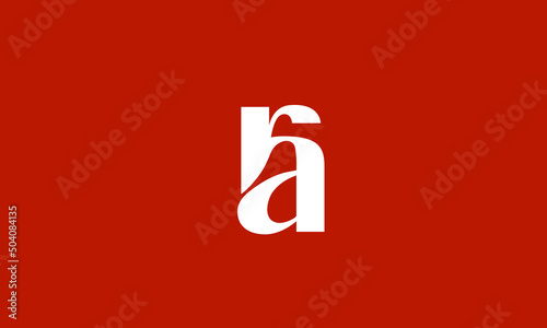 Alphabet letters Initials Monogram logo RA, AR, R and A