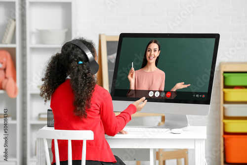 Little African-American gir...