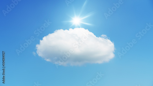 blue sky with sun and cloud background