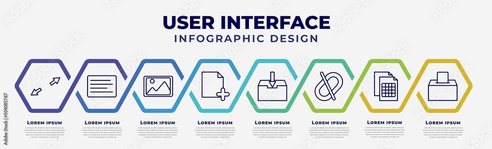 Vetor de vector infographic design template with icons and 8 options or ...
