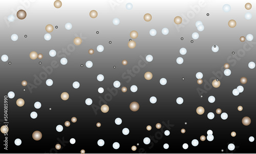 3d background with pearls, balls. Gradient. Vector