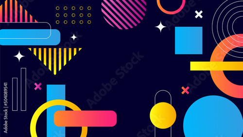 Minimal geometric blue red black 3d white colorful square light technology background abstract design. Vector illustration abstract graphic design banner pattern presentation background web template.