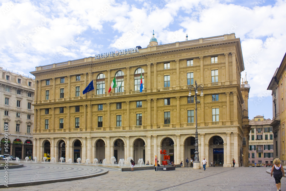 Palazzo della Regione Liguria at Ferrari square in Genoa