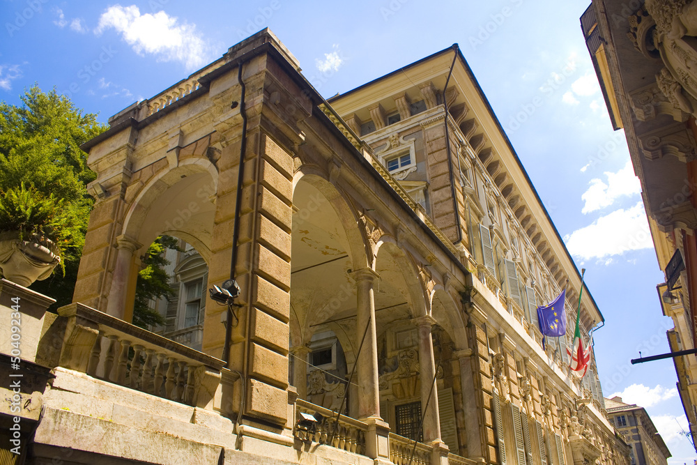 Palazzo Doria-Tursi on Via Garibaldi in Genoa, Italy Palazzo Doria-Tursi on Via Garibaldi in Genoa, Italy