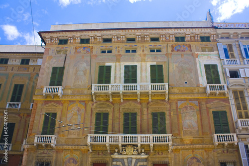Pallavicini Palace or Palazzo Interiano-Pallavicini near Via Garibaldi in Genoa