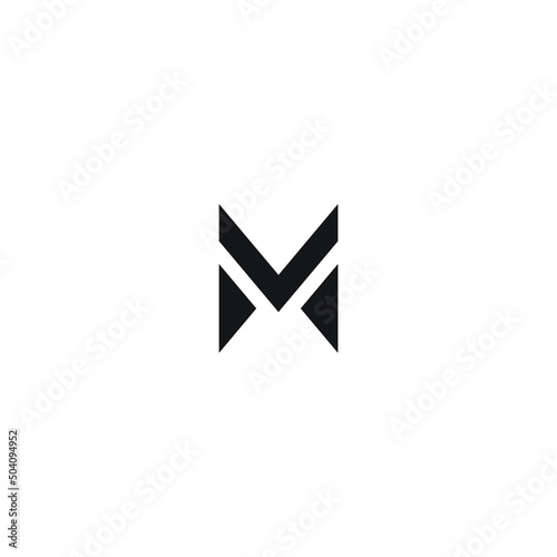 Abstract monogram letter m logo design vector templates 