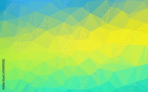 Light Blue, Yellow vector abstract polygonal layout.