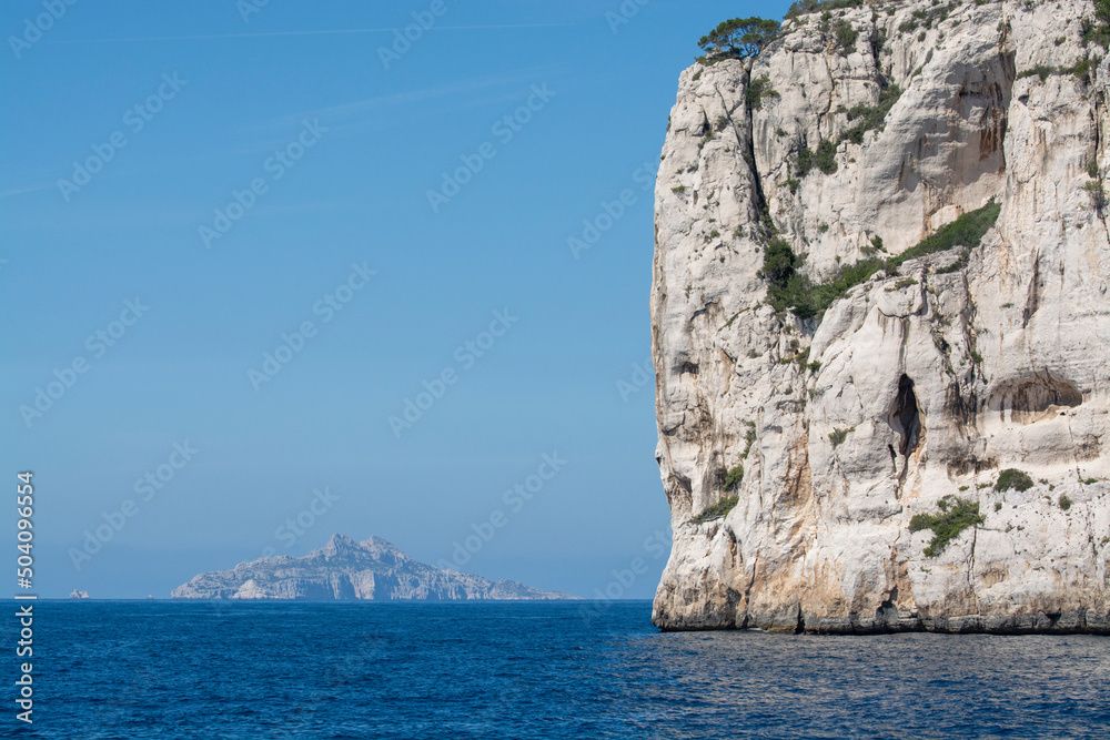 Calanque d'En-vau near Cassis, boat excursion to Calanques national park in Provence, France