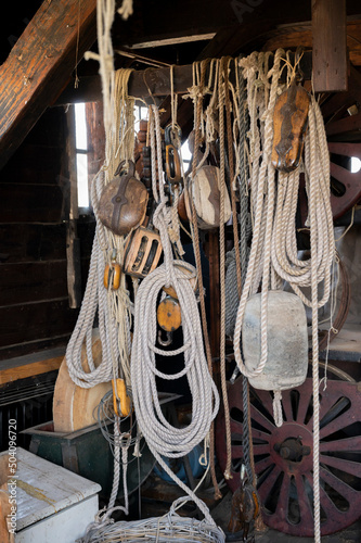 Equipment for boat reparation, life is old fDutchh isherman's village photo