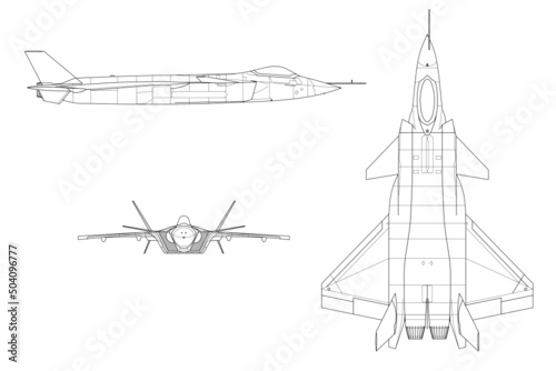 Stealth avion de combate invisible al radar j-20