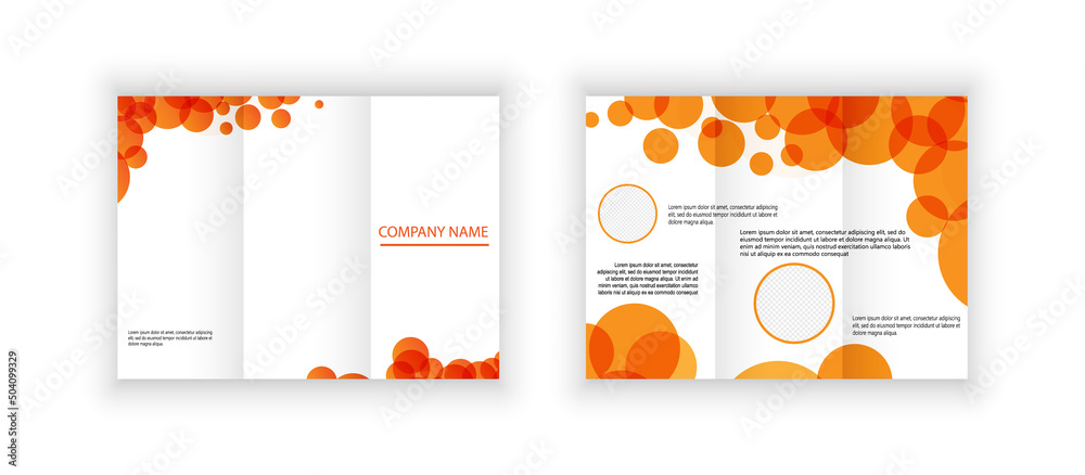trifold brochure template with circles