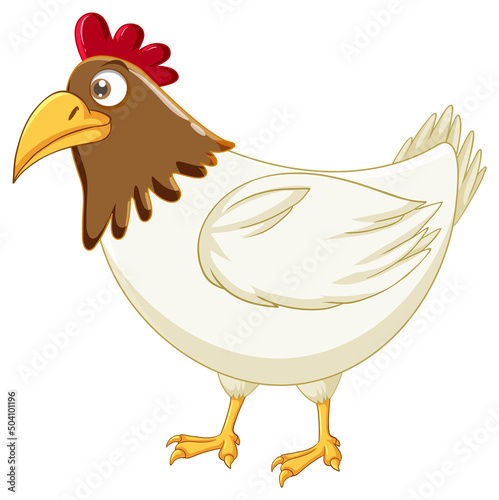 A chicken cartoon character